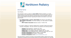 Desktop Screenshot of northtownpodiatry.com
